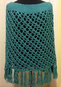 2 lacey spiral crochet poncho