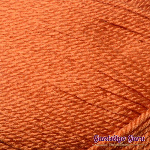 Tangerine red heart soft yarn swatch