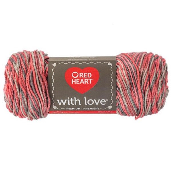 Delightful red heart with love yarn