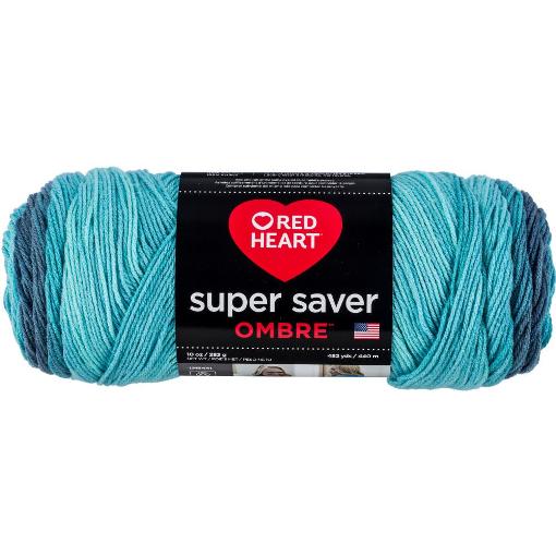 Blue tiful red heart super saver ombre yarn
