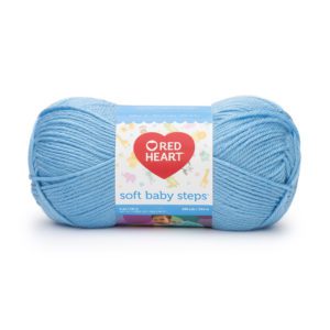 Baby blue red heart baby steps 1
