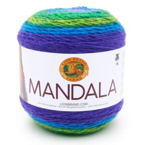 Peacock - lion brand mandala yarn