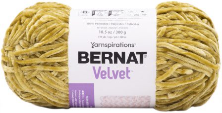 Bernat velvet yarn olive 1