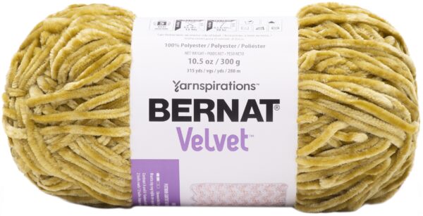 Bernat velvet yarn olive