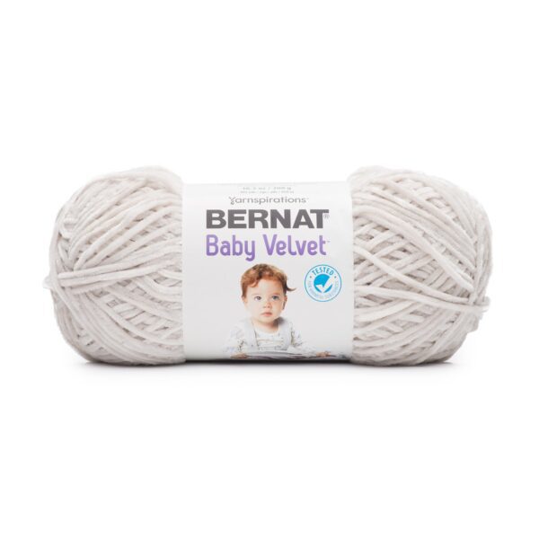 Blissful greige bernat baby velvet yarn