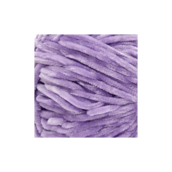 Purple pansy bernat baby velvet yarn