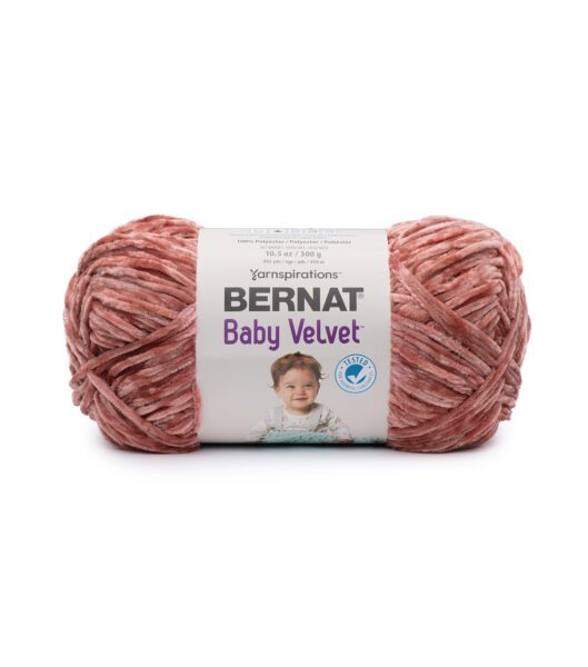 Terracotta rose bernat baby velvet yarn