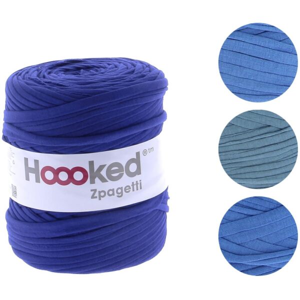 Ocean blue hoooked zpagetti yarn