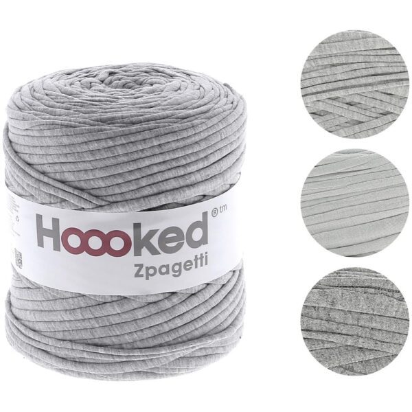 Sporty grey hoooked zpagetti yarn