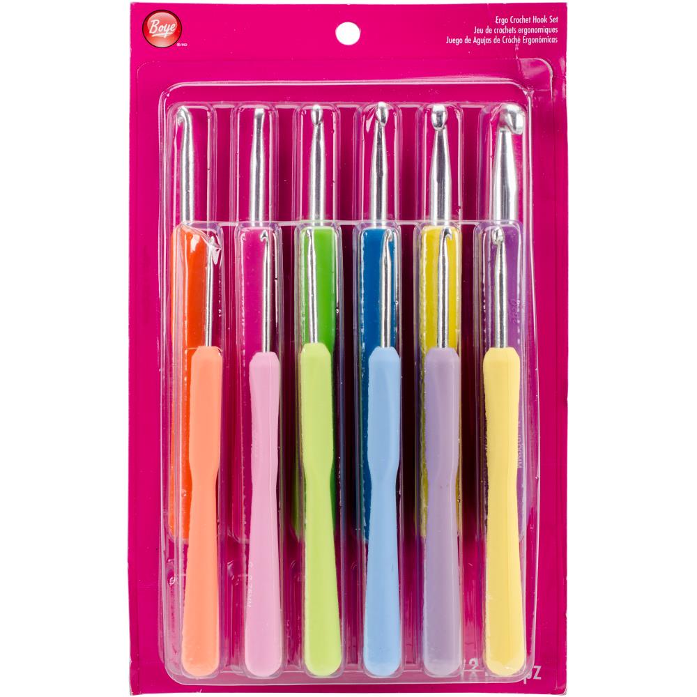 Boye Ergonomic Aluminum Crochet Hook Set 12/Pkg