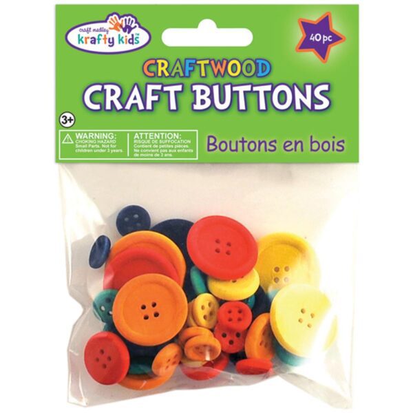 Craft wooden buttons
