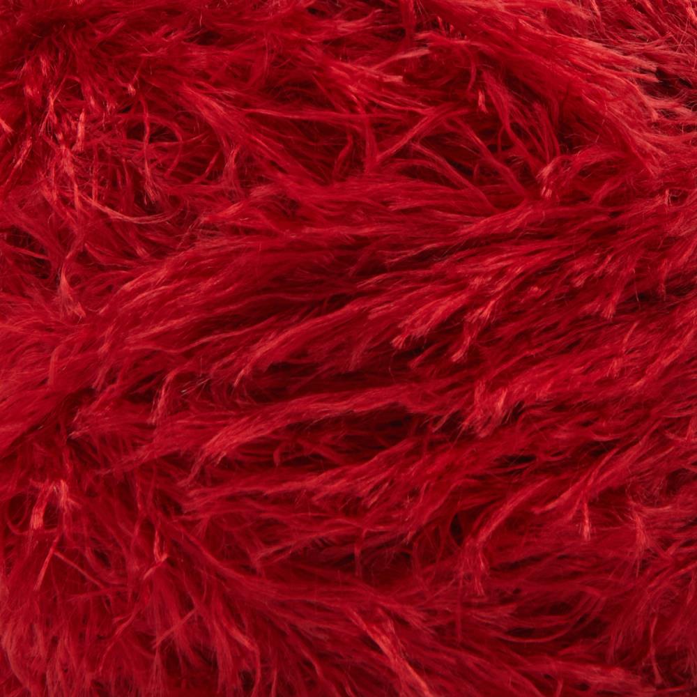 Red premier eyelash yarn