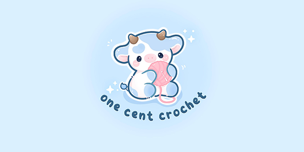 One cent crochet logo