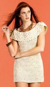 White crochet dress