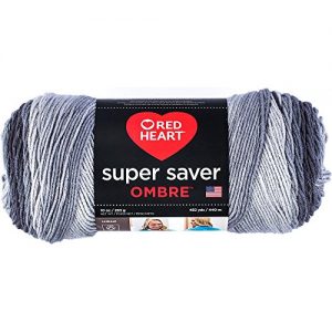 Anthracite red heart super saver ombre yarn
