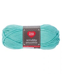 Aqua-red heart scrubby smoothie yarn-large