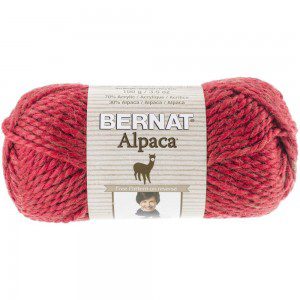 Bernat alpaca yarn in cherry colour