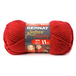 Bernat softee chunky holiday yarn redwood