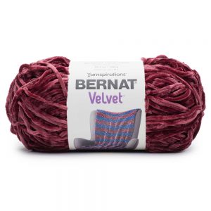 Bernat velvet yarn - burgundy plum