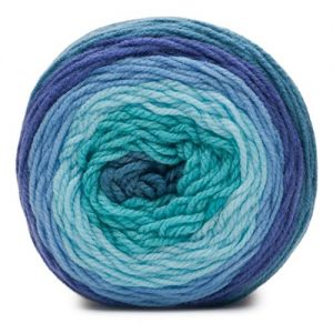 Blue chambray-bernat pop yarn