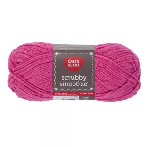 Brite pink red heart scrubby smoothie yarn