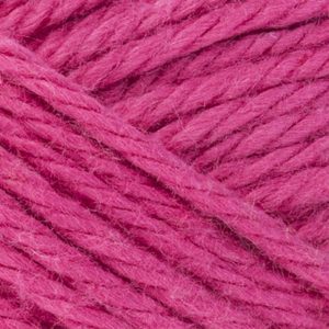 Brite pink-red heart scrubby smoothie yarn-swatch