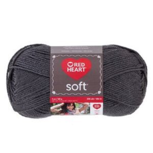 Charcoal red heart soft yarn