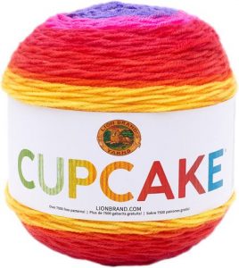 Clown car lion brand cupcakes yarn 1