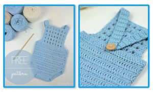 Crochet baby romper free pattern