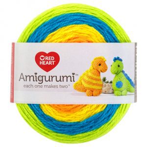 Dinosaur- red heart amigurumi yarn