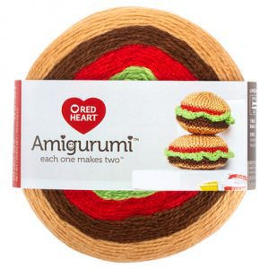Hamburger - red heart amigurumi yarn