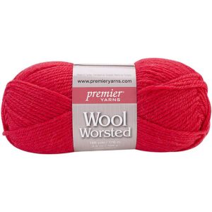 Pasha red - wool worsted yarn