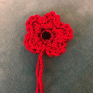Poppy flower crochet pattern 6