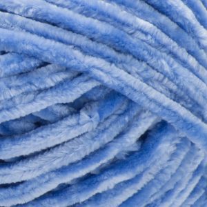 Rich blue bernat velvet yarn