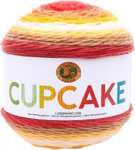 Sunny day lion brand cupcakes yarn