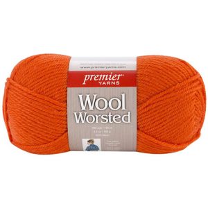 Tangerine - wool worsted yarn