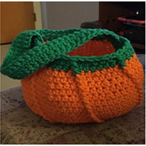 Halloween trick or treat bag with green border
