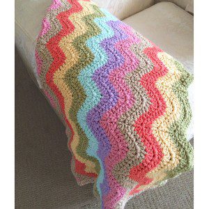 Crochet blanket in lounge room