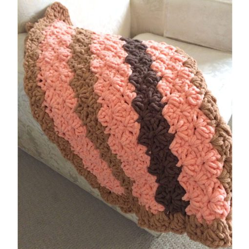 Marshmallow Stitch pattern pet blanket - American Yarns