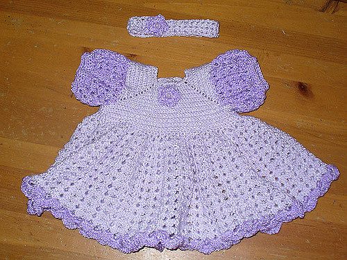 crochet ruffled baby dress pattern