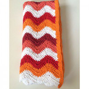 Crochet chevron blanket ripple pattern