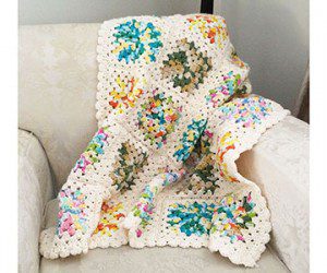 Square stitch granny blanket