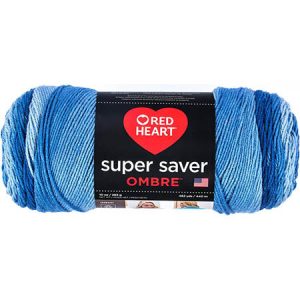 True blue red heart super saver ombre yarn